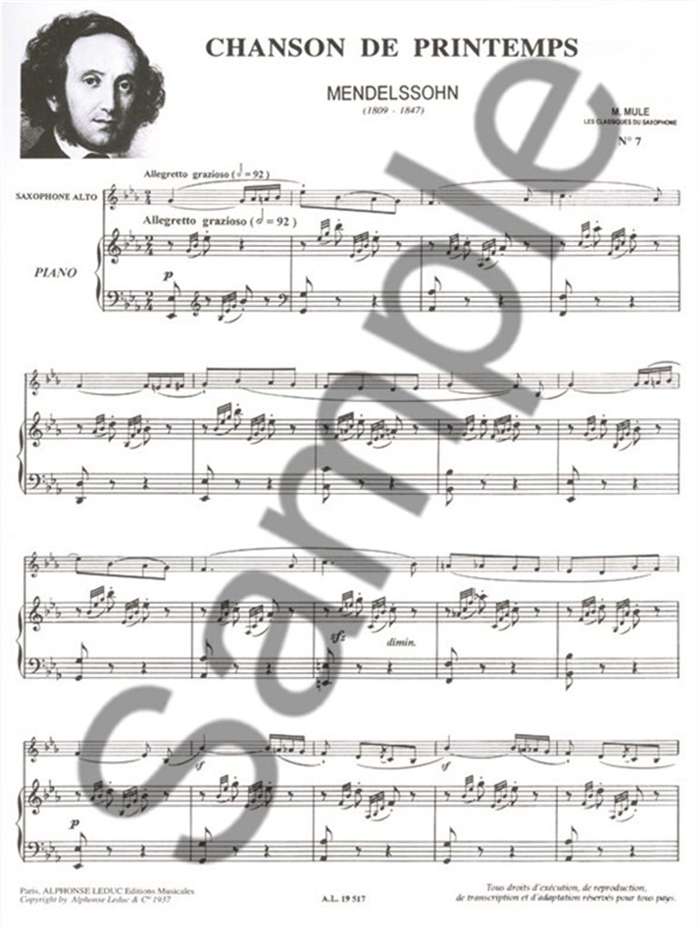 Famous Pieces For Alto Saxophone and Piano Vol. 2